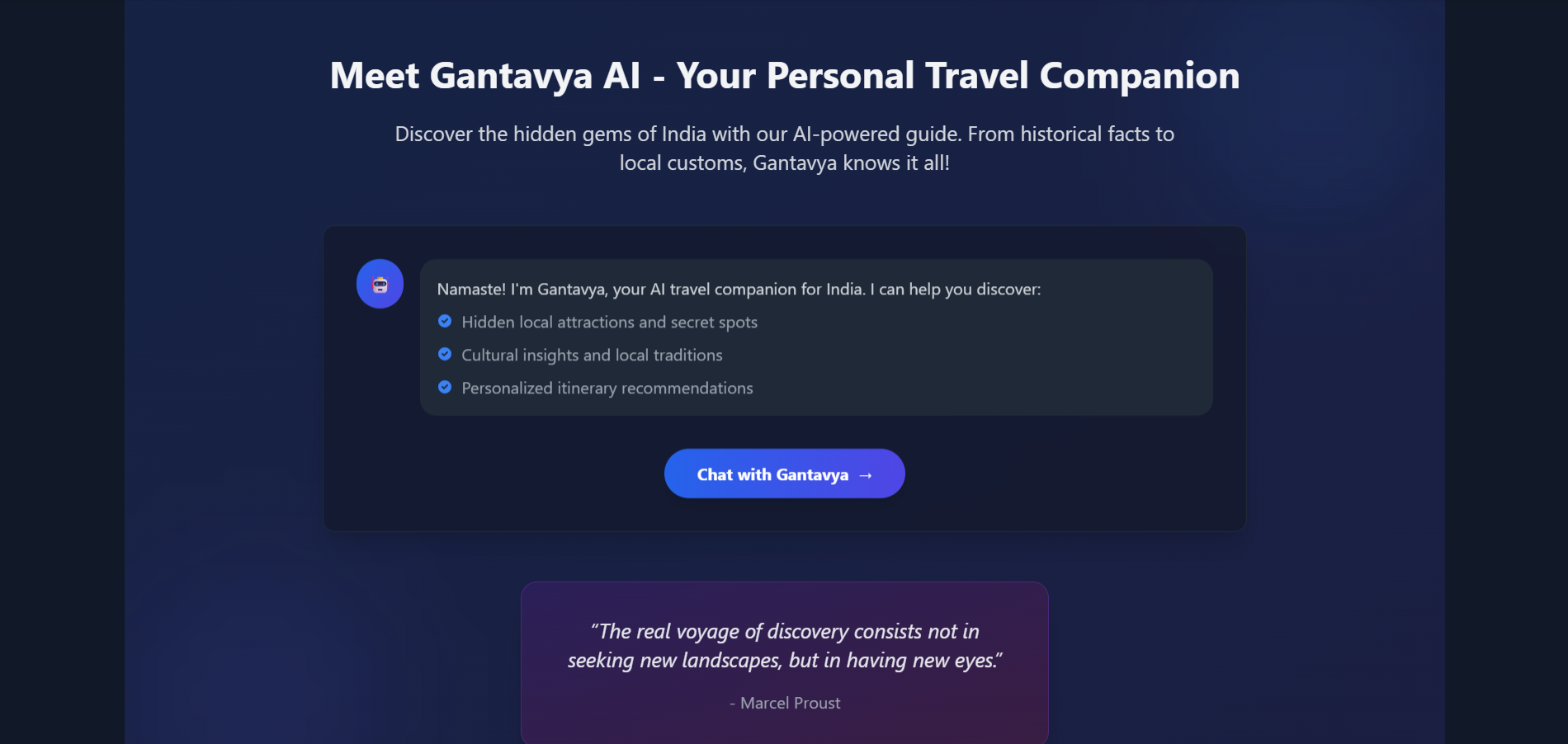 Gantavya AI Introduction